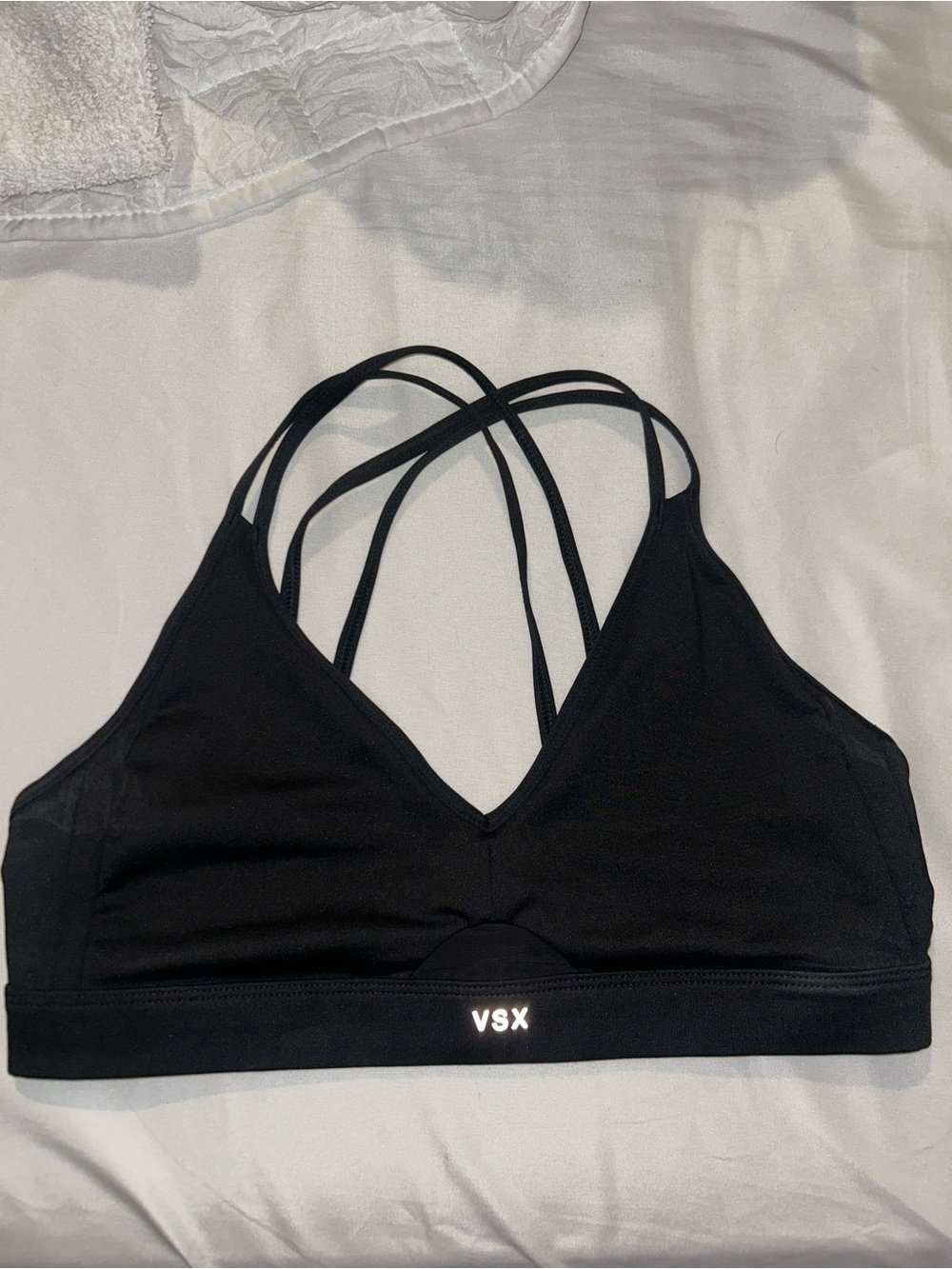 VSX Black Strappy Crossback Sports Bra
